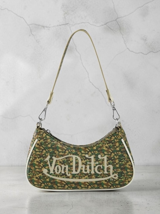 Von Dutch Handbags - Von Dutch Green Camo Shoulder Bag
